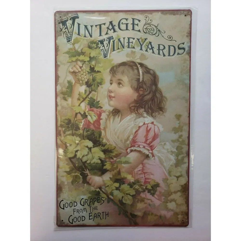 Vintage Vineyards 16x10 Ohio Wholesale Inc.Rustic Retro Metal‎ Sign (30495)